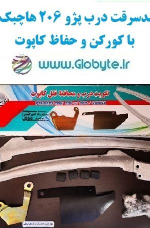 www.Globyte.ir پک تقویت کننده ضدسرقت درب پژو ۲۰۶ هاچبک تیپ 5 و کورکن درب پژو ۲۰۶ هاچبک تیپ 5 و محافظ قفل کاپوت (1)