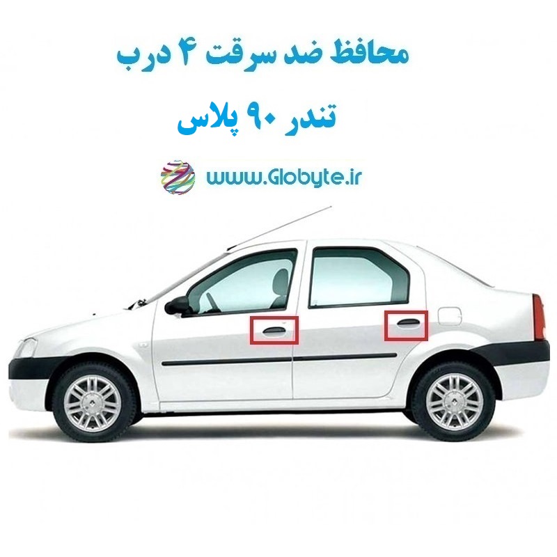www.Globyte.ir گلوبایت خودرو محافظ ضد سرقت 4 درب تندر 90 پلاس قطعات 4 تکه کامل (3)