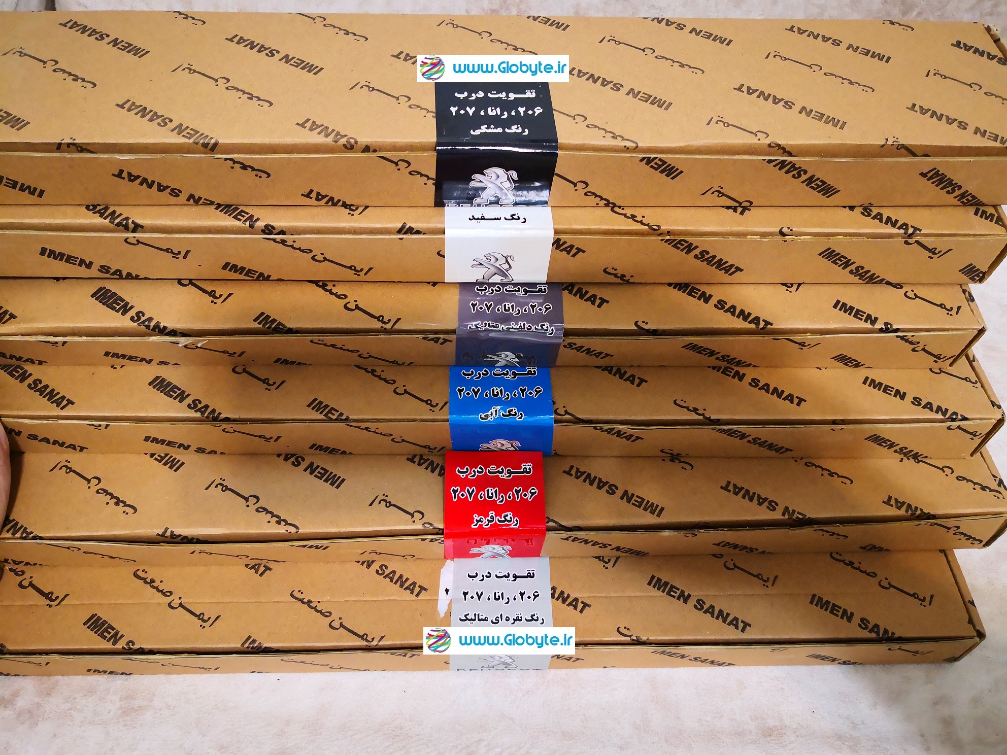 www.Globyte.ir گلوبایت خودرو محافظ ضد خم یکپارچه SD 207 ایمن صنعت با پرچ از روی درب (3)