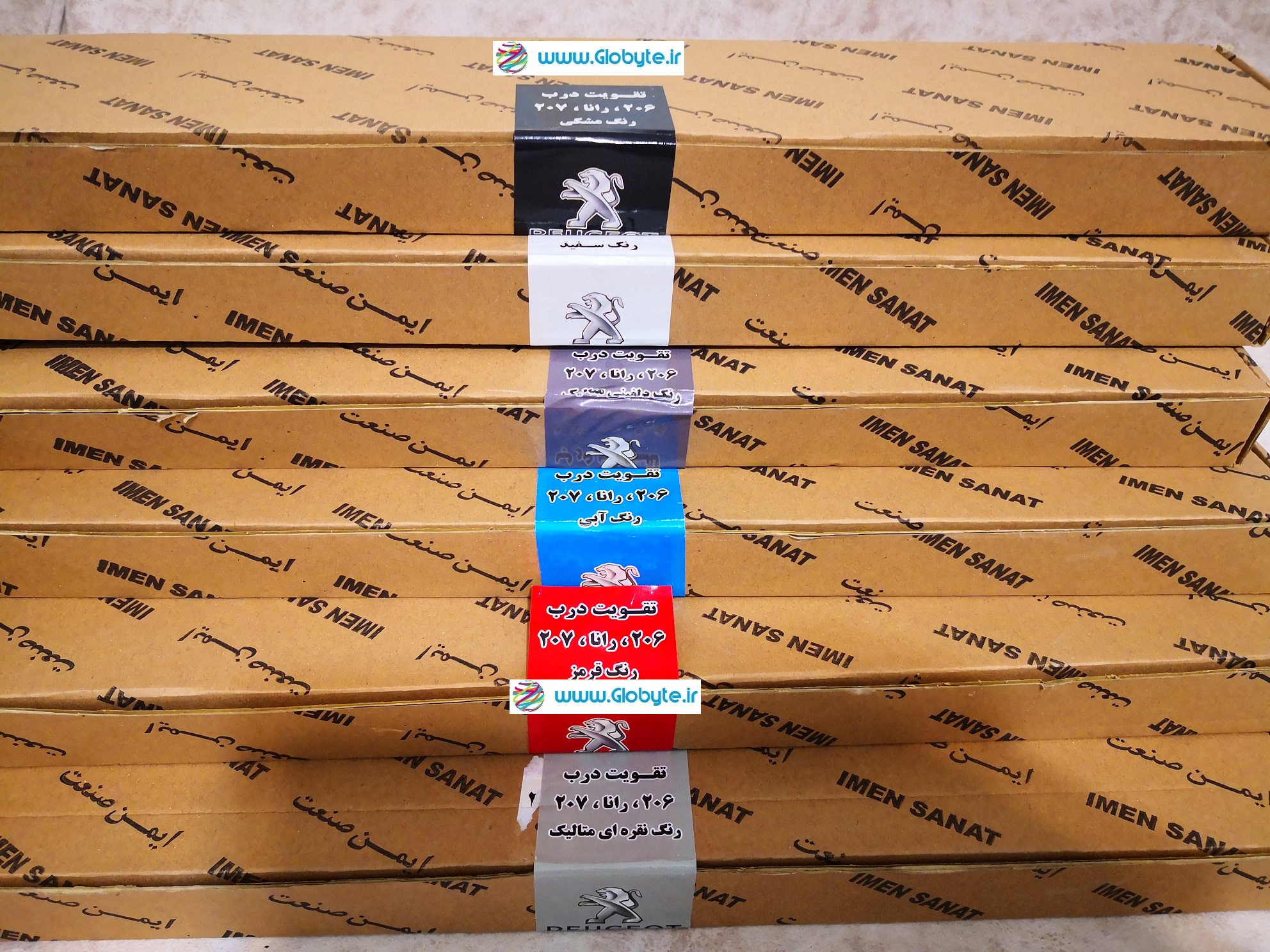 www.Globyte.ir گلوبایت خودرو محافظ ضد خم یکپارچه SD 207 ایمن صنعت با پرچ از روی درب (4)